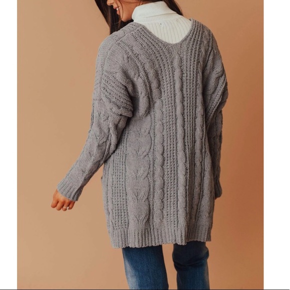 Chunky cable knit cardigan - Picture 4 of 4